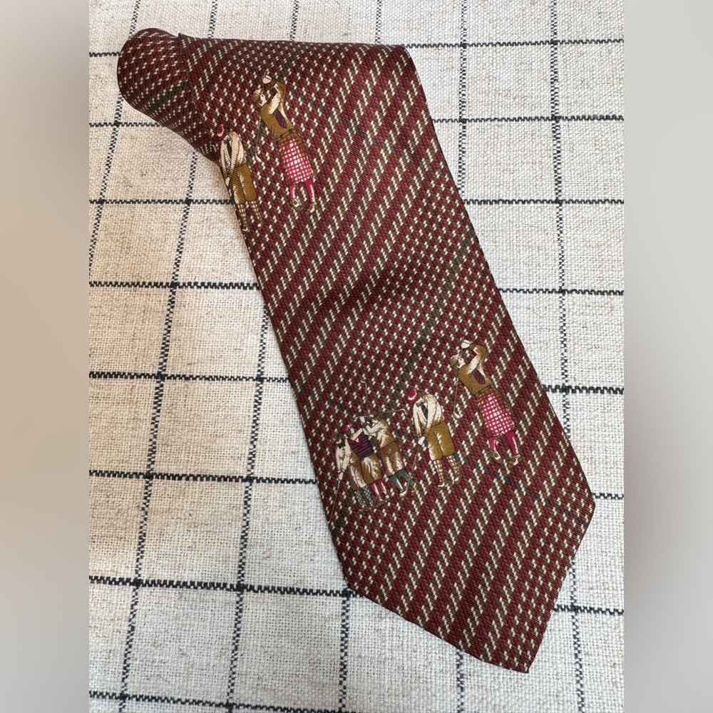 Vintage Sheaf & Caber Men's Golf‎ Neck Tie classic 100% silk Made in the USA